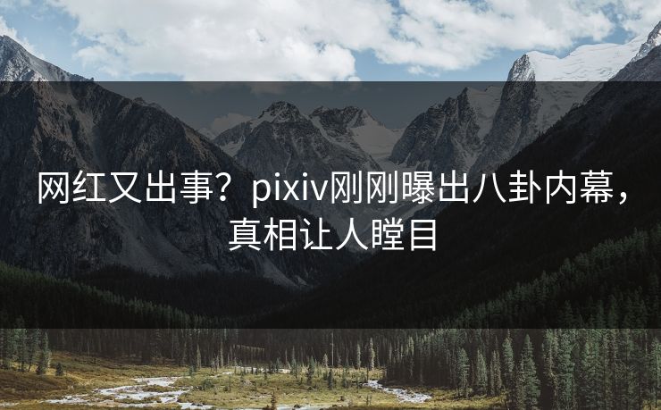 网红又出事？pixiv刚刚曝出八卦内幕，真相让人瞠目