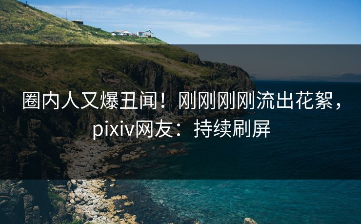 圈内人又爆丑闻！刚刚刚刚流出花絮，pixiv网友：持续刷屏