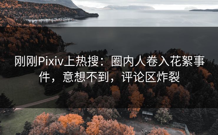 刚刚Pixiv上热搜：圈内人卷入花絮事件，意想不到，评论区炸裂