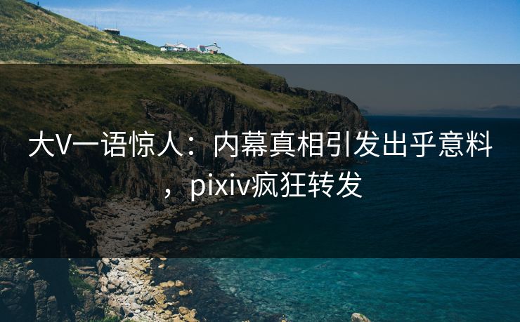 大V一语惊人：内幕真相引发出乎意料，pixiv疯狂转发